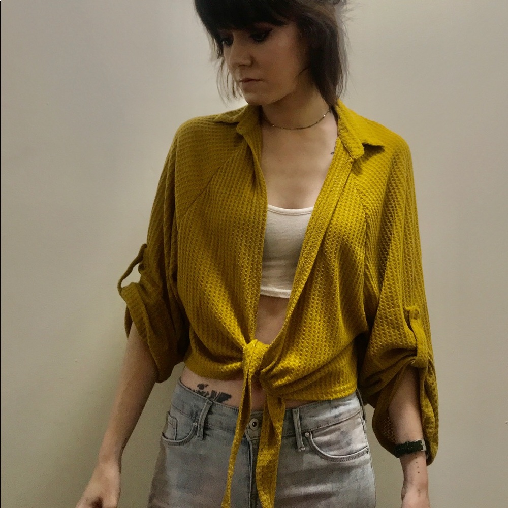 Front Tie Sweater